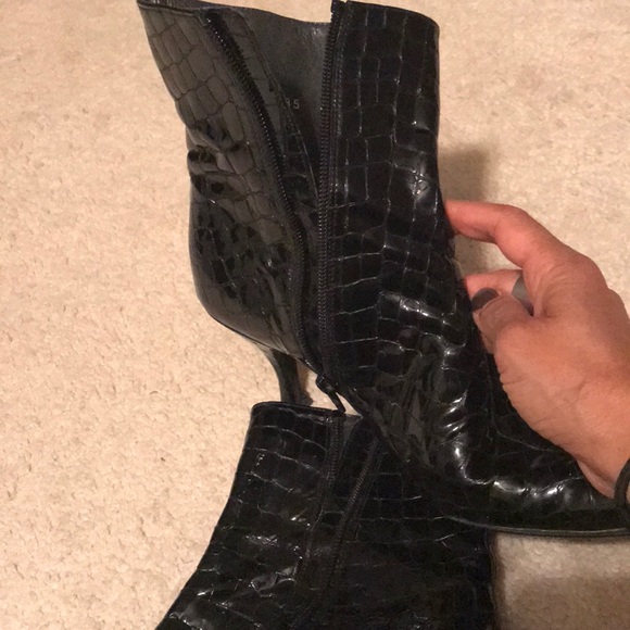 Stuart Weitzman black patent booties, used. - Picture 8 of 11